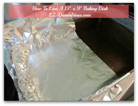 How To Line Baking Pan With Foil