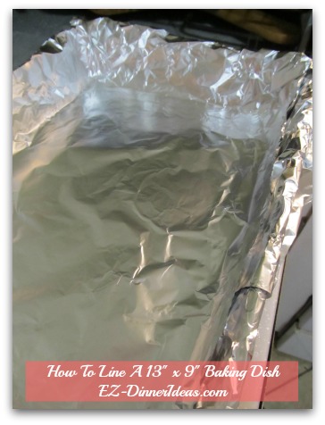 How To Line Baking Pan With Foil