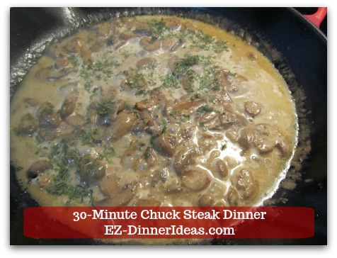 Chuck Steak Recipe | 30-Minute Chuck Steak Dinner - Let it simmer while the meat is resting.