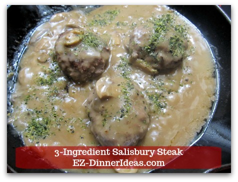 Ground Beef Mushroom Recipe | 3-Ingredient Salisbury Steak - Simmer at low heat for 10 minutes. Ground Beef Mushroom Recipe | 3-Ingredient Salisbury Steak - Simmer at low heat for 10 minutes.