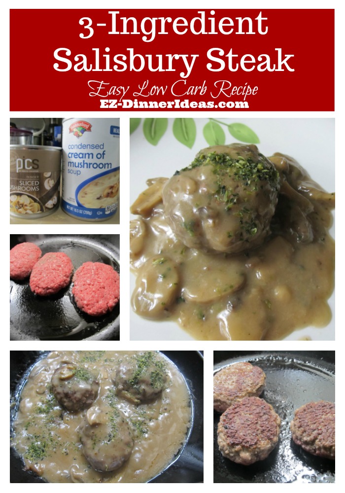 Ground beef mushroom recipe only needs 3 ingredients to make a super easy low-carb and delicious meal under 30 minutes.  Starting diet is as simple as this.