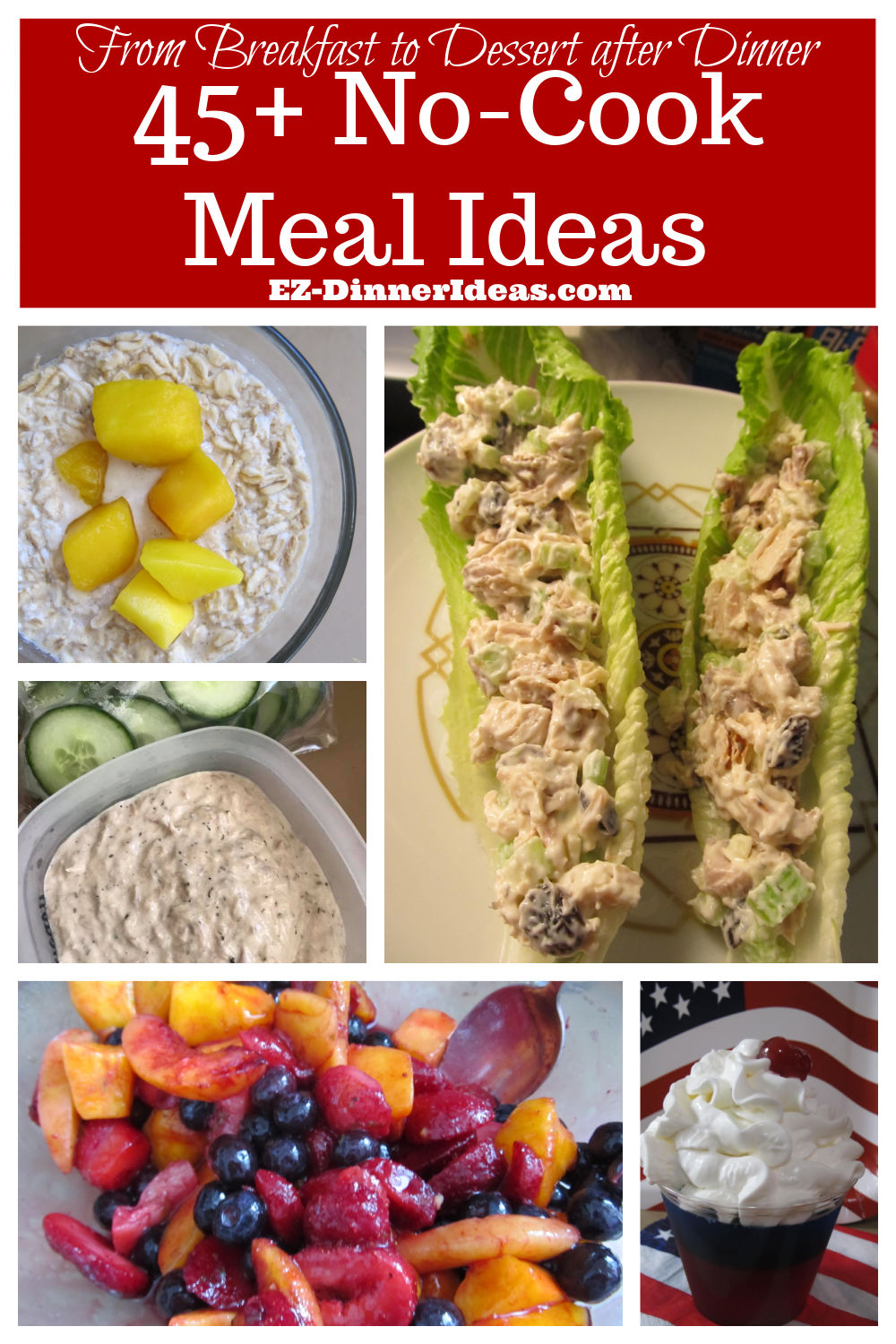 No Cook Meal Ideas | 45+ Recipes for Meals and Anything In Between