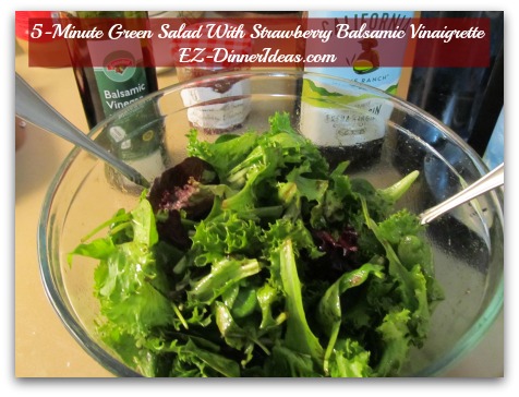 5-Minute Green Salad With Strawberry Balsamic Vinaigrette