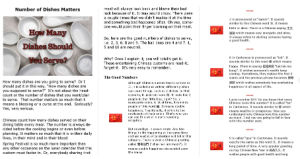 A blessing or a curse all because of the number of dishes served on the dining table.