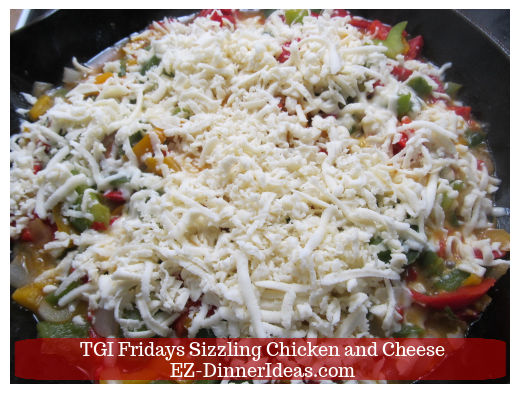 Cheese on top of vegetables