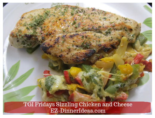 Chicken and cheese served on plate