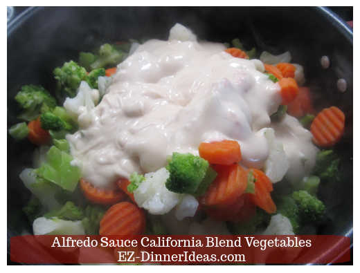 Add in Alfredo sauce Add in Alfredo sauce
