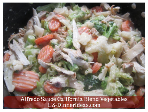 Vegetables and leftover meat are combined Vegetables and leftover meat are combined