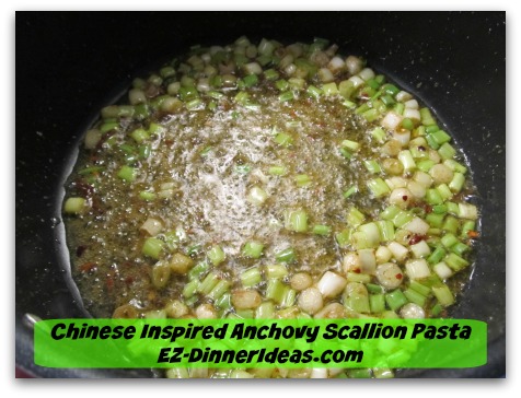 Pasta with Anchovies | Chinese Inspired Anchovy Scallion Noodle Recipe - Stir in sesame oil and light soy sauce Pasta with Anchovies | Chinese Inspired Anchovy Scallion Noodle Recipe - Stir in sesame oil and light soy sauce
