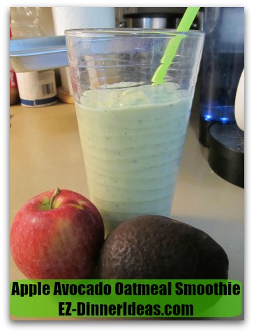 Apple Avocado Oatmeal Smoothie