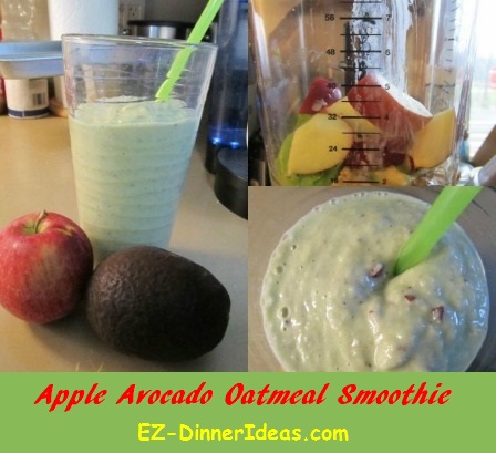 Apple Avocado Oatmeal Smoothie
