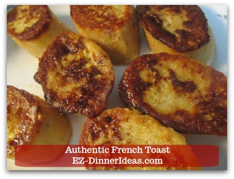 Idea Breakfast | Authentic French Toast - Transfer to plate and continue to cook until all French toast is cooked. Idea Breakfast | Authentic French Toast - Transfer to plate and continue to cook until all French toast is cooked.