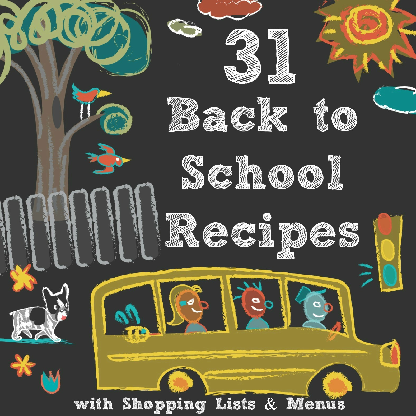 FREE E-Book for 31 Back to School Recipes
with Menus and Shopping Lists - Your weekly shopping list is purposefully arranged by grocery store aisle. It makes your trip short and sweet.