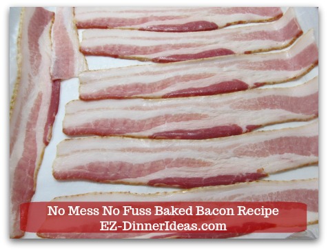 Oven Baked Bacon Recipe - Edges can touch each other, but no overlapping.