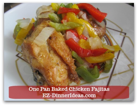 Easy Chicken Fajitas Recipe | One Pan Baked Chicken Fajitas - Skip the tortillas and make it a low-carb meal for your diet.