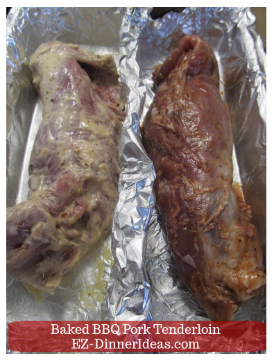 Using foil to separate 2 tenderloins of different flavors Using foil to separate 2 tenderloins of different flavors