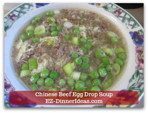 Easy Ground Beef Meal - Chinese Beef Egg Drop Soup Turning A Traditional Chinese Quick Soup Into A One-Pot Low Carb Meal