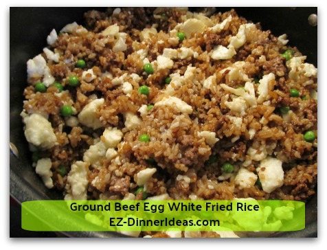 Ground Beef Egg White Fried Rice