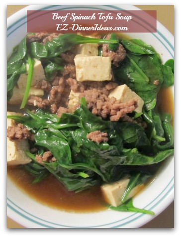 Beef Spinach Tofu Soup Beef Spinach Tofu Soup