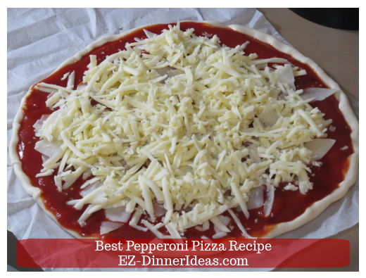 Cheddar cheese on pizza