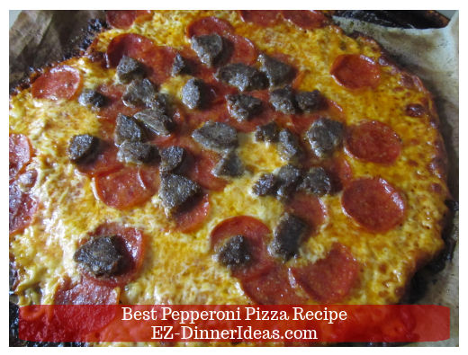 Pepperoni and sausage pizza.