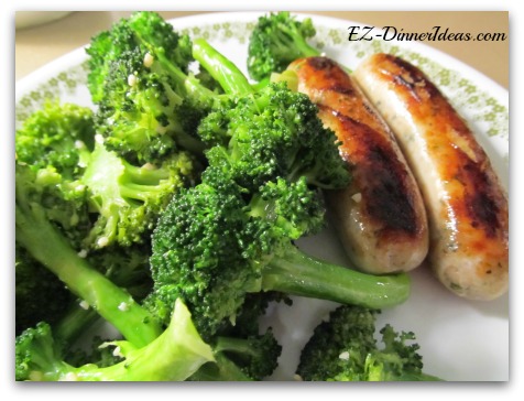 Simply Sauteed Broccoli with Chicken Sausage