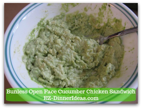 Easy No Cook Snack | Bunless Open Face Cucumber Chicken Sandwich - Salt and pepper to taste cream cheese mixture