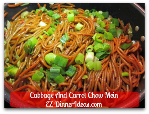 Cabbage and Carrot Chow Mein, in fact, uses spaghetti which gives similar texture of typical Chinese noodles in this traditional Chinese recipe.