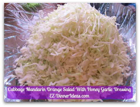 Cabbage Mandarin Orange Salad With Honey Garlic Dressing - Before adding the dressing, it may look a lot