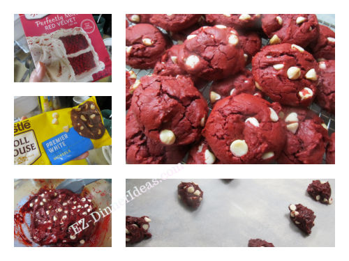 Red Velvet Cake Mix Cookies with White Chocolate Chips Recipe Red Velvet Cake Mix Cookies with White Chocolate Chips Recipe