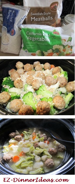 3 easy steps making California blend vegetable soup