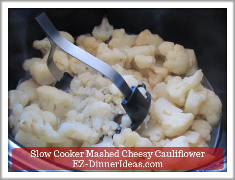 Easy Mashed Cauliflower with Garlic in Slow Cooker - Vegetables should be super tender that a potato masher can cut right through. Easy Mashed Cauliflower with Garlic in Slow Cooker - Vegetables should be super tender that a potato masher can cut right through.