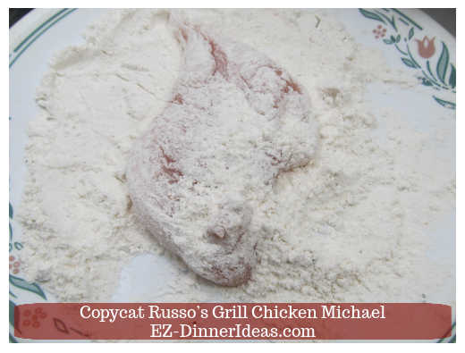 Chicken coated with flour mixture Chicken coated with flour mixture