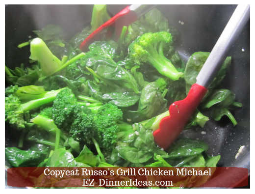 Wilted spinach and broccoli together Wilted spinach and broccoli together