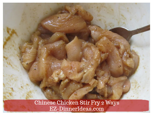 Chicken coated with marinade Chicken coated with marinade