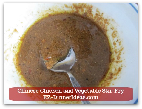 Chicken Stir-Fry Recipe | Chinese Chicken and Vegetable Stir-Fry - Marinade should look like thick paste.
