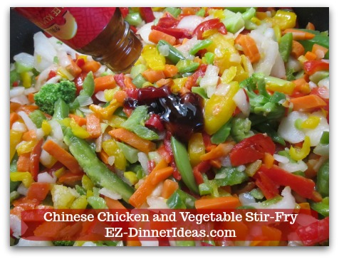 Chicken Stir-Fry Recipe | Chinese Chicken and Vegetable Stir-Fry - When vegetables are warm through, add oyster sauce, salt and pepper to taste.