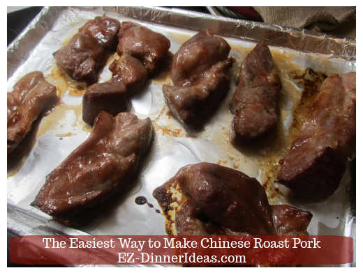 Half way through the cooking process of boneless pork ribs