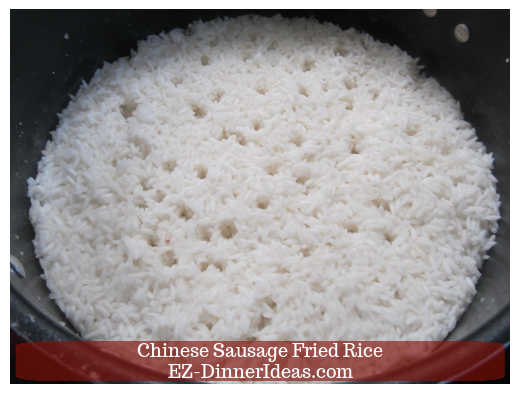 Not completely cooked steamed rice