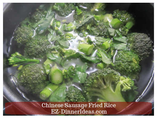 Blanching broccoletti