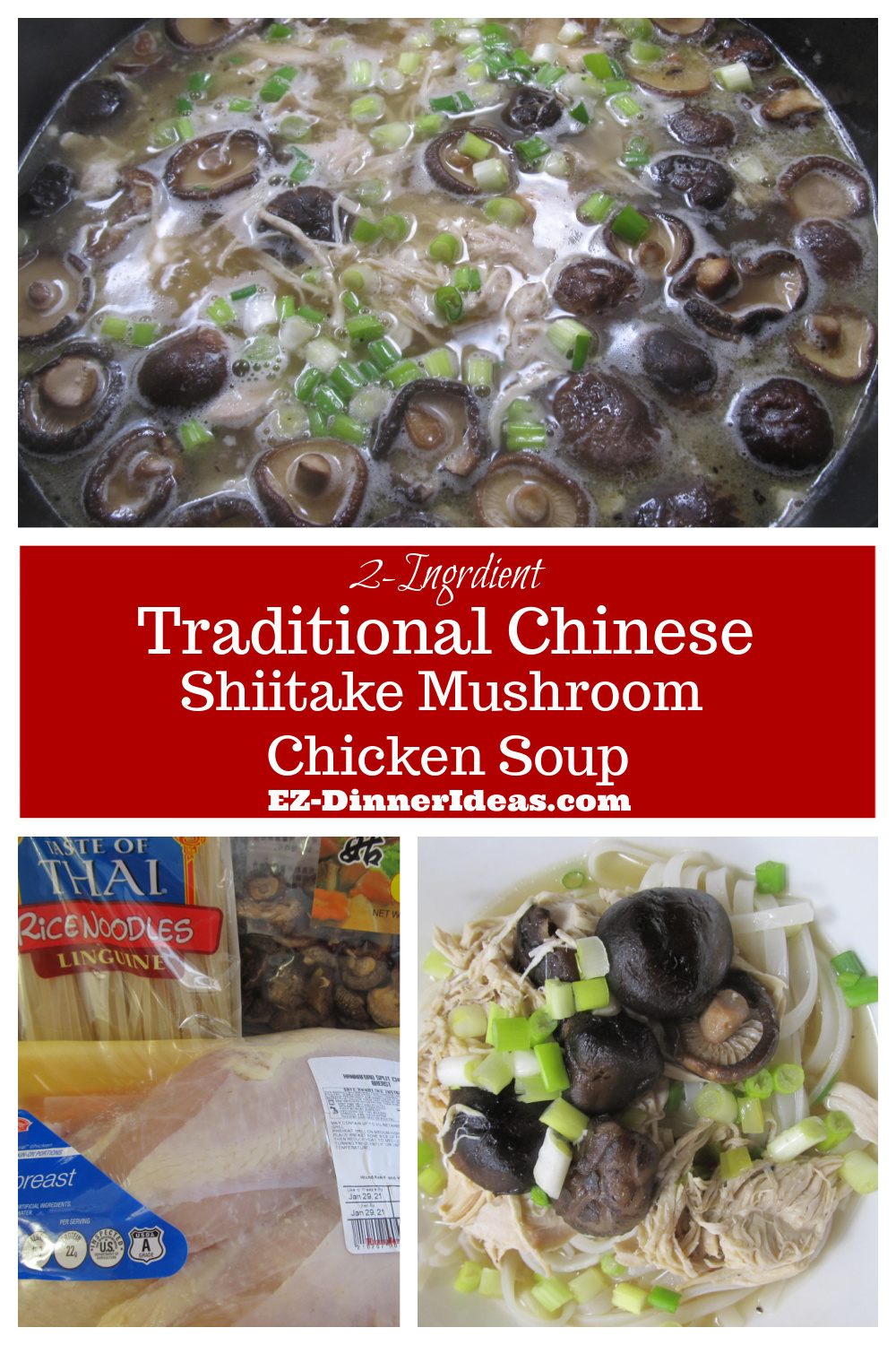 Traditional Chinese Mushroom Chicken Soup with Shiitake Mushrooms
