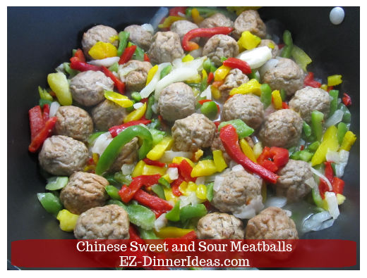 Frozen vegetables and meatballs in a pot