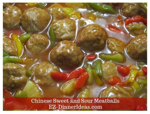Sweet and sour meatballs are ready