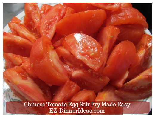 Tomatoes cut into wedges Tomatoes cut into wedges