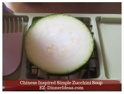 Using onion dicer to cut zucchini