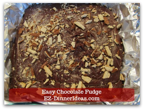 Easy Chocolate Fudge - Add crushed pretzel pieces to give this fudge some savory flavor.