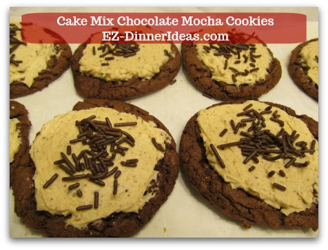 Cake Mix Chocolate Mocha Cookies - This recipe for devils food is super easy because all ingredients are store-bought.  Basically, you only need to mix and assemble everything together.
