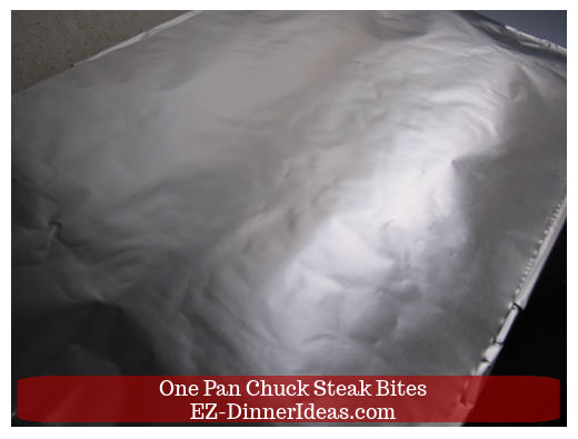 Covering roasting pan with foil Covering roasting pan with foil