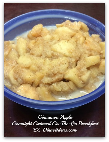 Cinnamon Apple Overnight Oatmeal On-The-Go