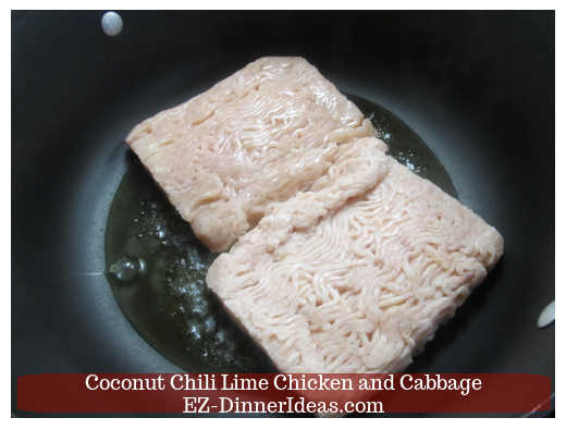 Using ground chicken for this chicken cabbage recipe